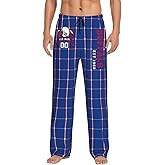Custom Men's Plaid Pajama Pants Personalized Name Number Lightweight Comfy Lounge Pants with Pockets & Drawstring