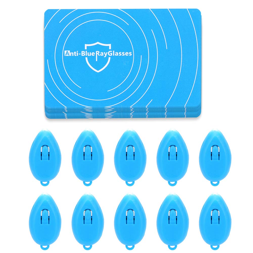 Hapivida 10 Set Anti-blue Light Test Card, Professional Eyeglasses Anti Blue Light Test and Blue Light Generator Reusable Card for Eyeglasses Test