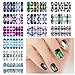 EFT New Trendy 1pack 3D Beautiful Landscape Nail Art Tips Pack Decal Wrap Water Tattoo Noctilucent Transfer Stickers DIY Decoration Fashion Xmas Gift #6