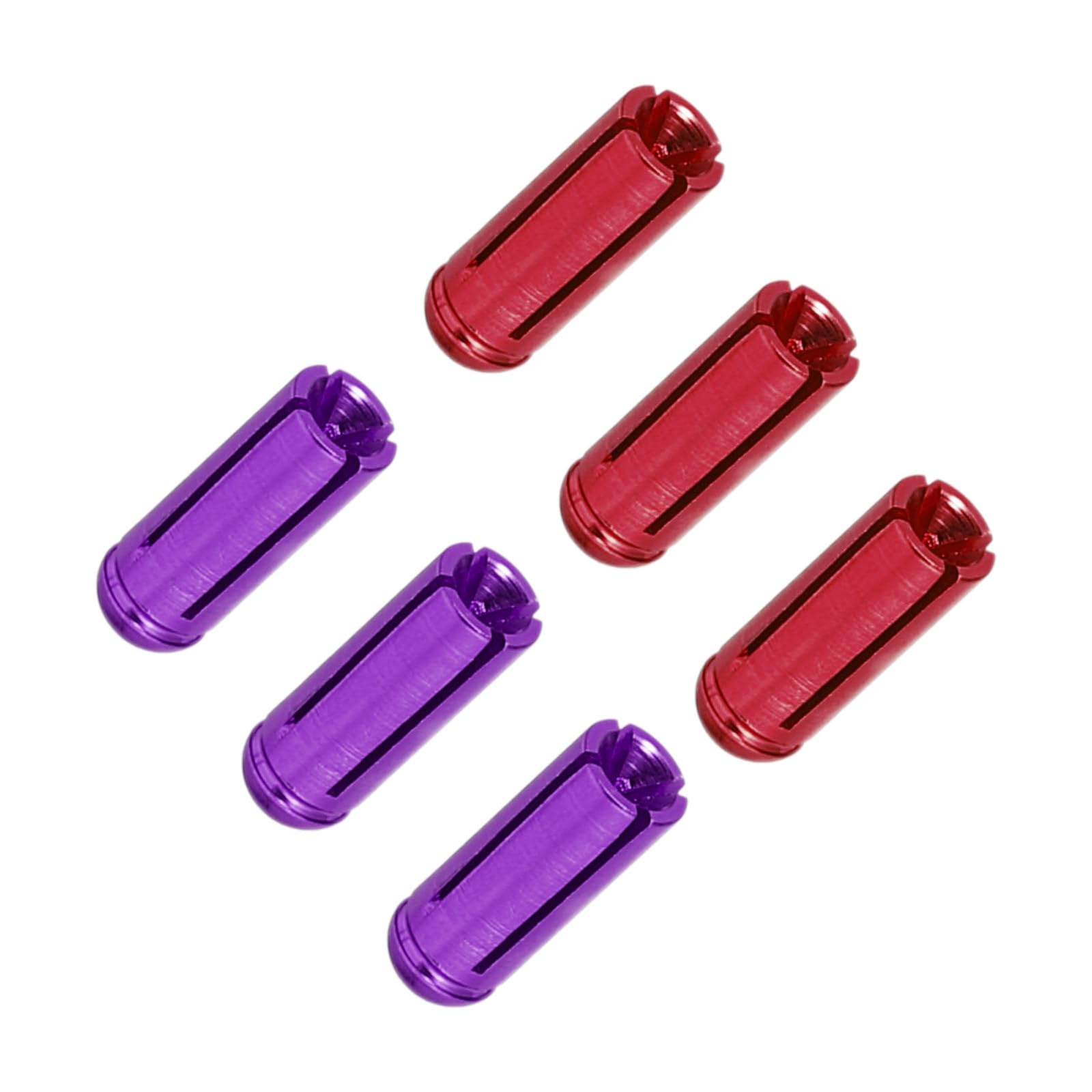 PATIKIL Dart Flight Protectors, 6 Pack Aluminum Dart Accessories for Enhanced Durability, Red Purple