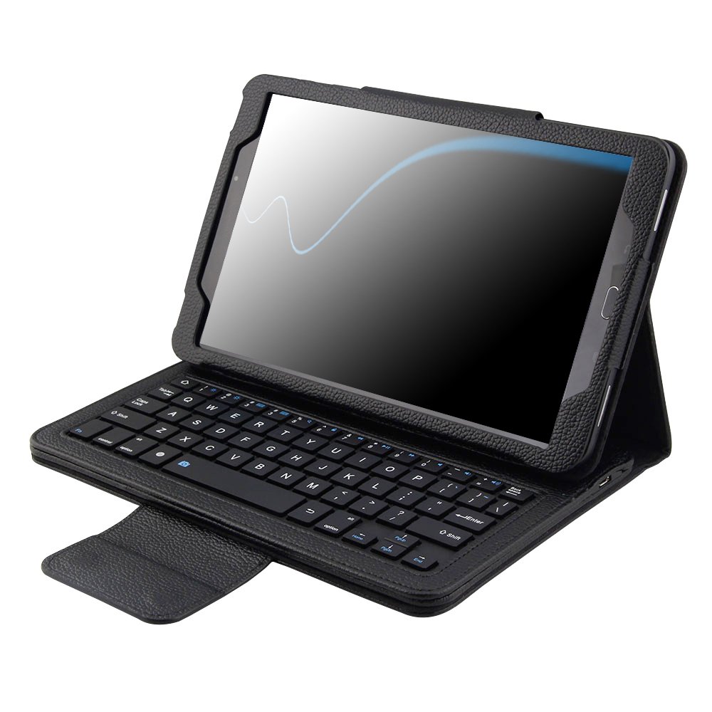 Galaxy Tab A 10.1 Keyboard Case, Pasonomi Folding PU Leather Folio Case Cover & Detachable Wireless Bluetooth Keyboard Cover Case for Samsung Galaxy Tab A 10.1-Inch Tablet (SM-T580/SM-T585) (Black)