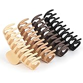 Hair Accessories for Women Hair Clip, Matte Non-Slip Large Hair Clips for Women and Girls, Large Claw Clips for Thick Hair Claw Clip (4 Pack)