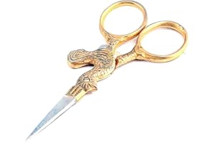 GS ONLINE G.S Rooster Scissors/Gold Stork Rooster Scissors Fiberglass Nails Embroidery