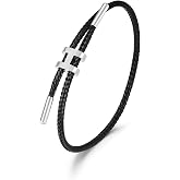 YAUFUZE H Shaped Braided Cord Bracelet Steel Adjustable Rope Bangle | Durable braided cord bracelet featuring an H-shaped stainless steel buckle and smooth adjustable slide closure.