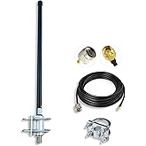 ADS-B Antenna 1090MHz 978MHz Antenna N-Type Female Omnidirectional Fiberglass Indoor/Outdoor High Gain 6DBi ADS-B Receiver RT