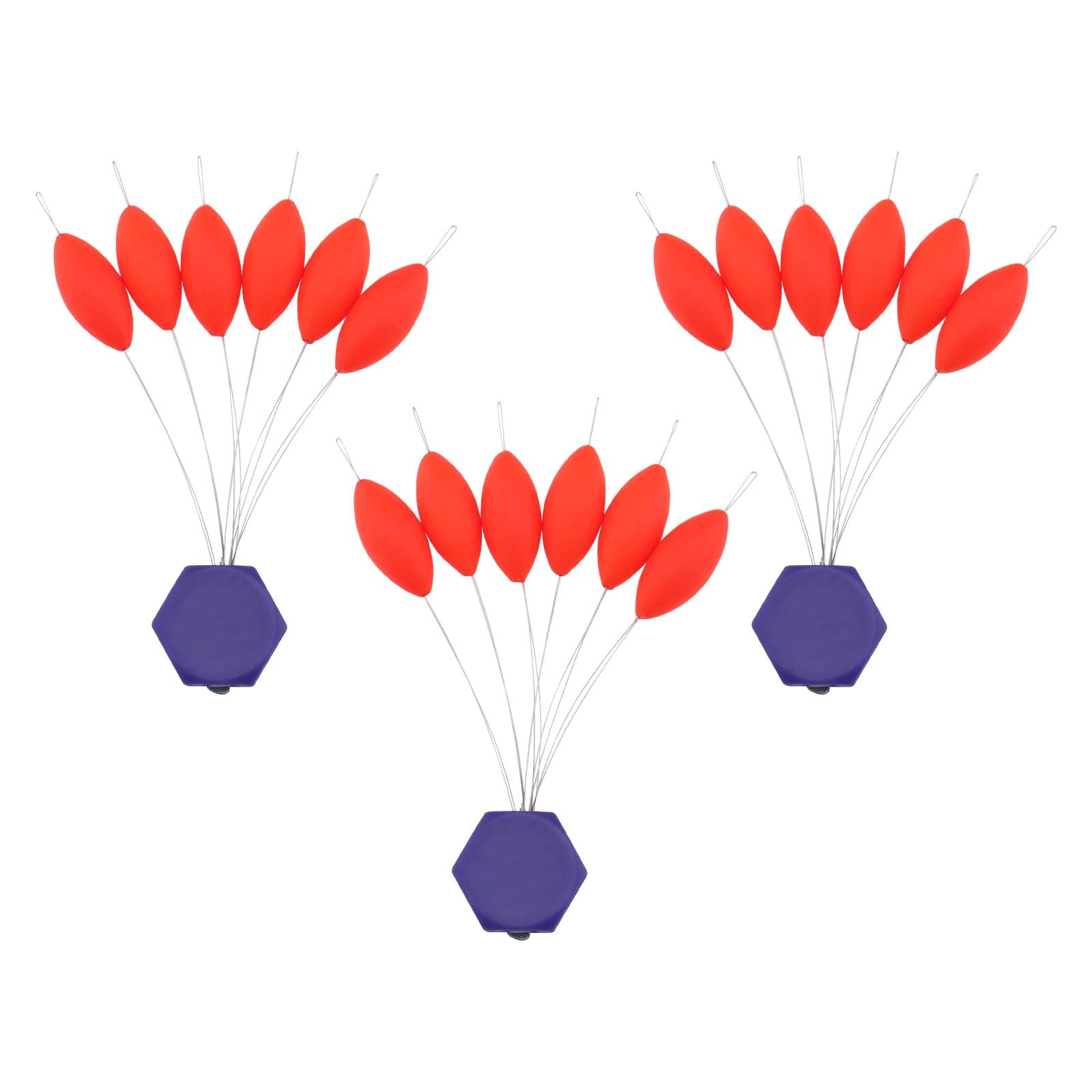 Create idea 3pcs Olive Shaped Foam Float Fishing Bobber Foam Teardrop Indicator Float Fly Fishing Float Indicate Ball Float Fly Fishing Accessories, Red