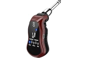 CAMOLA Guitar Headphone Amp Mini Portable Headphone Amplifier Plug Rechargeable Travel Pocket Electric Guitar Bass Amp with Bluetooth Receiver Clean Chorus Flanger Metal and Wah 5 Effects