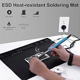 HPFIX Anti Static Mat ESD with Wrist Strap Grounding Cord, Heat Resistant view 7
