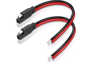 ELECTOP 10AWG SAE Connector Extension Cable, Quick Disconnect Plug - Automotive & Solar Panel Cable Wire (2 Pack)