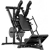 3-in-1 Adjustable Leg Press &amp; Hack Squat Machine with Rollers for Home Gym | Reinforced Carbon Steel Frame, Full Leg Training, Quick Mode Switching, Multi-Position Adjustment and Band Resistance Design