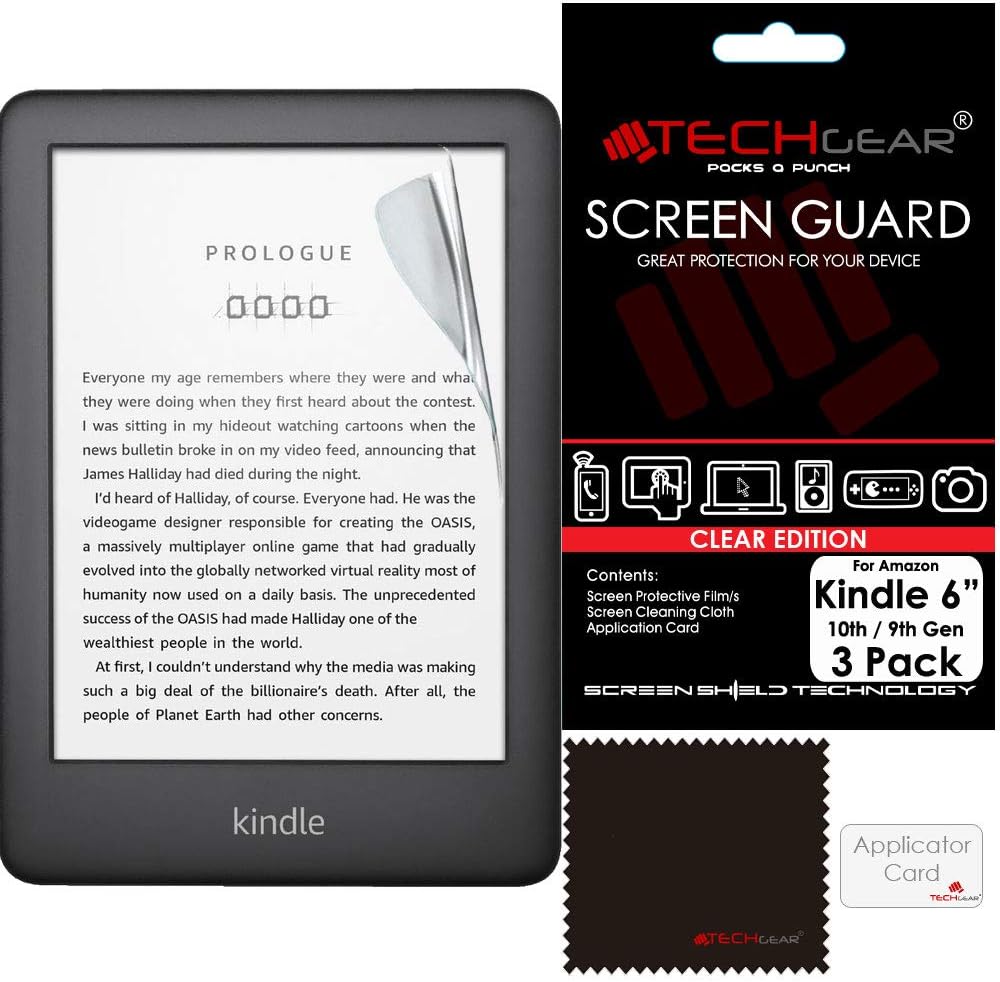 TECHGEAR [3 Pack Screen Protectors Compatible with Amazon Kindle eReader 12th / 11th / 10th / 9th Generation 6" Display