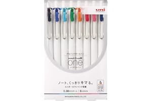 Uni Ball One, Gel Ink 0.38mm Ballpoint Pen, 8 Colors Set (UMNS388C)