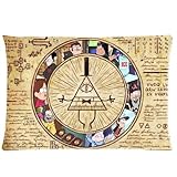 Chetery Funny Gravity Falls Bill Cipher Map Pattern Best Gifts Decorate Pillowcase Custom Pillowcase Soft Pillow Case Zippered Pillow Case Cover in Roomy Size 20x30(Two side) Fashion Design