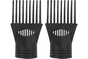 PartyKindom 2-Pack Hair Dryer Comb Attachment Nozzle Universal Blow Dryer Comb for Concentrated Airflow Smooth Hair Styling A