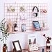 Zosenley Rose Gold Photo Hanging Display, Wall Grid Panel for Display Decoration & Storage, Size 37.8