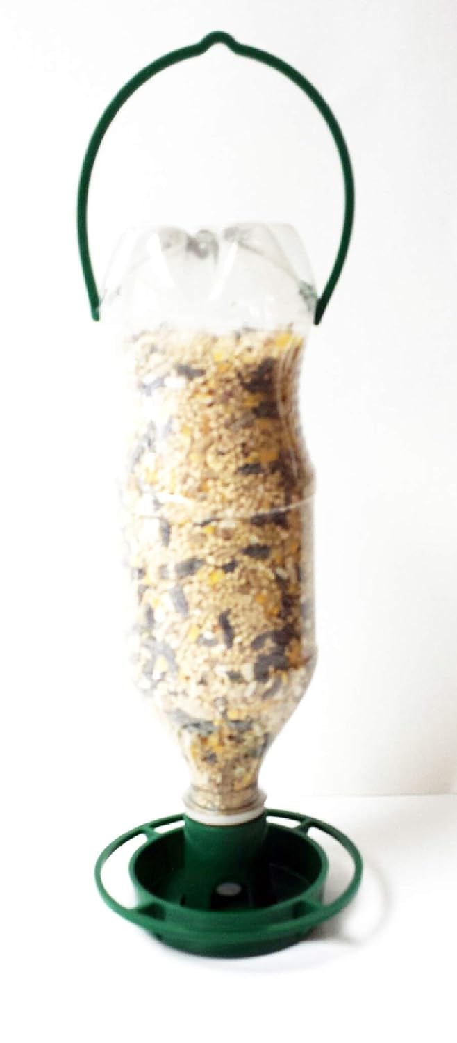 Gadjit Soda Bottle Hanging Wild Bird Feeders Green Pack Of 2