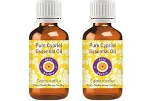 dève herbes Cypriol Essential Oil (Cyperus scariosus) Pure | Non-Sticky | Non-Greasy | Lightweight | Men & Women | All Skin Types | Steam Distilled 5ml X 2 (0.33 oz)