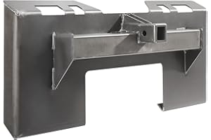 VEVOR Skid Steer Attachment Plate, 1/4" Thick Skid Steer Mount Plate with 2.28" Hitch Receiver, Quick Attachment Loader Plates, Compatible with Deere, Kubota, Bobcat, Mahindra Steer, Tractor