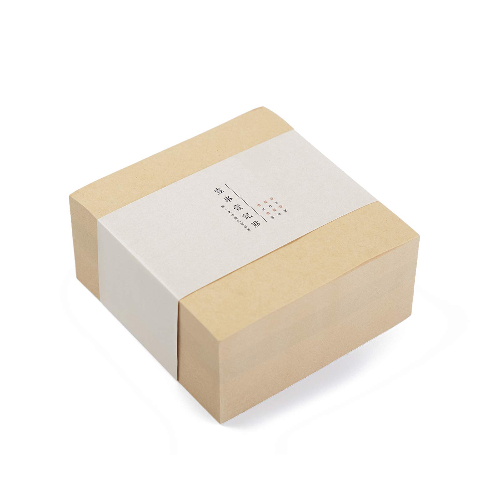 VANRA Note Cube 4 x 4 Inch (Not Sticky) Memo Cube Refill (No Holder) Tear-Off Pages (Not Loose) Blank Scratch Pads, 400-Sheets/Cube (Kraft Brown)