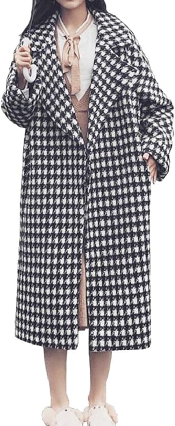 manteau pied de poule femme