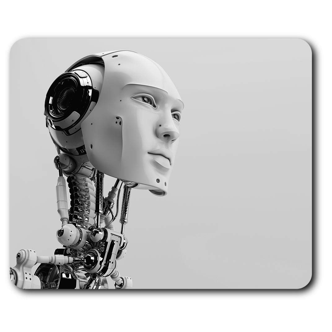 Destination Vinyl ltd Futuristic Robot Artificial Intelligence Mouse Mat Pad Computer PC Laptop Gaming Office Home Desk Accessory Gadget #36186