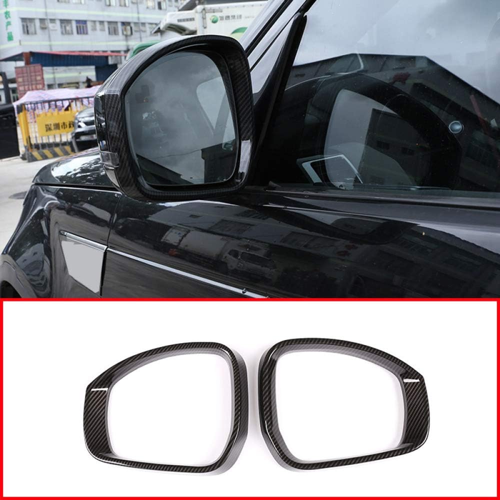 Gnnlor for Dicovery 4 2010-2016, for Range Rover Sport RR Vogue 2014-2019, Carbon Fiber Style ABS Rearview Mirror Frame Trim Car decoration