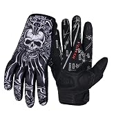 EXCEREY Skull Ghost Touchscreen Compatible Riding MTB Bike Gloves for Running Climbing Riding Biking Outdoor Sports, Gift for Men Women