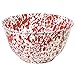 Crow Canyon Home Enamelware Salad Bowl, 5 quart, Red/White Splatter