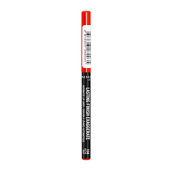 RIMMEL LASTING FINISH EXAGGERATE AUTOMATIC LIP LINER – RICH, SMOOTH FORMULA FOR LONG LASTING LIP LOOKS – 104 CALL ME CRAZY, .01OZ