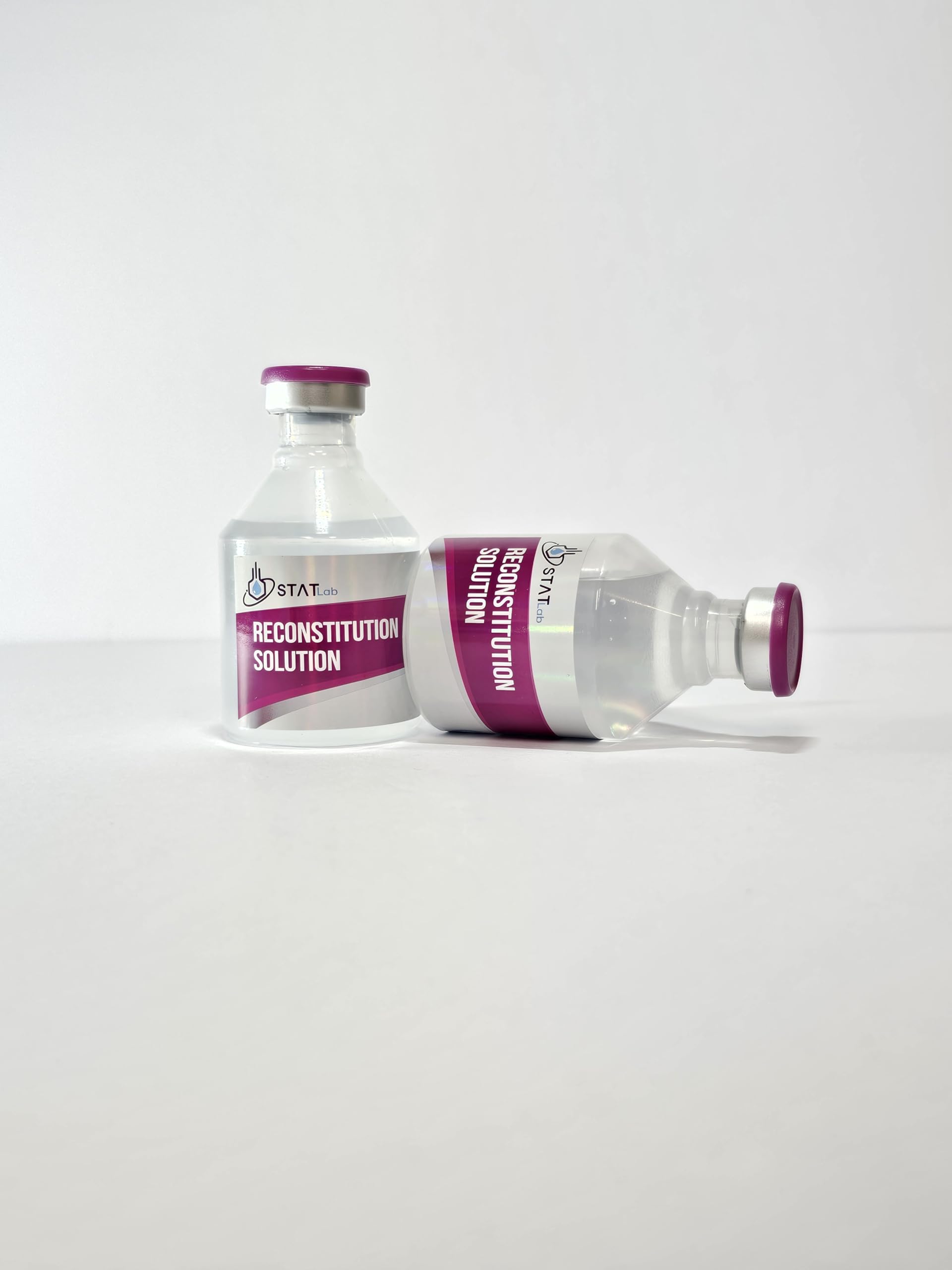 STAT Lab 2 Pack - Research H 2-0 in 50 mL Clear Plastic Bottles | Laboratory Reagent Storage