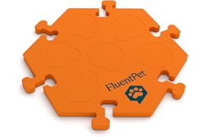 FluentPet HexTile - Orange | Accessory Dog and Cat Button Learning Kits | Can Hold Up to 6 Buttons | Soft, Durable, and Non-Slip | Gift for Pet Lovers | Comes in 12 Colors
