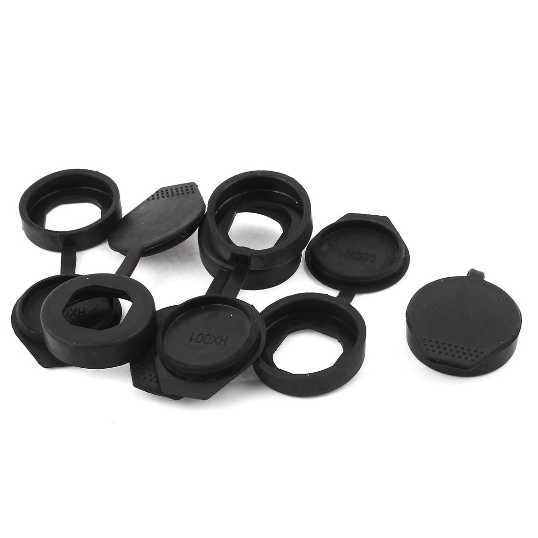 Sourcingmap Key Panel Rubber Cam Lock Dust Cover 35mm Out Dia Black 6pcs