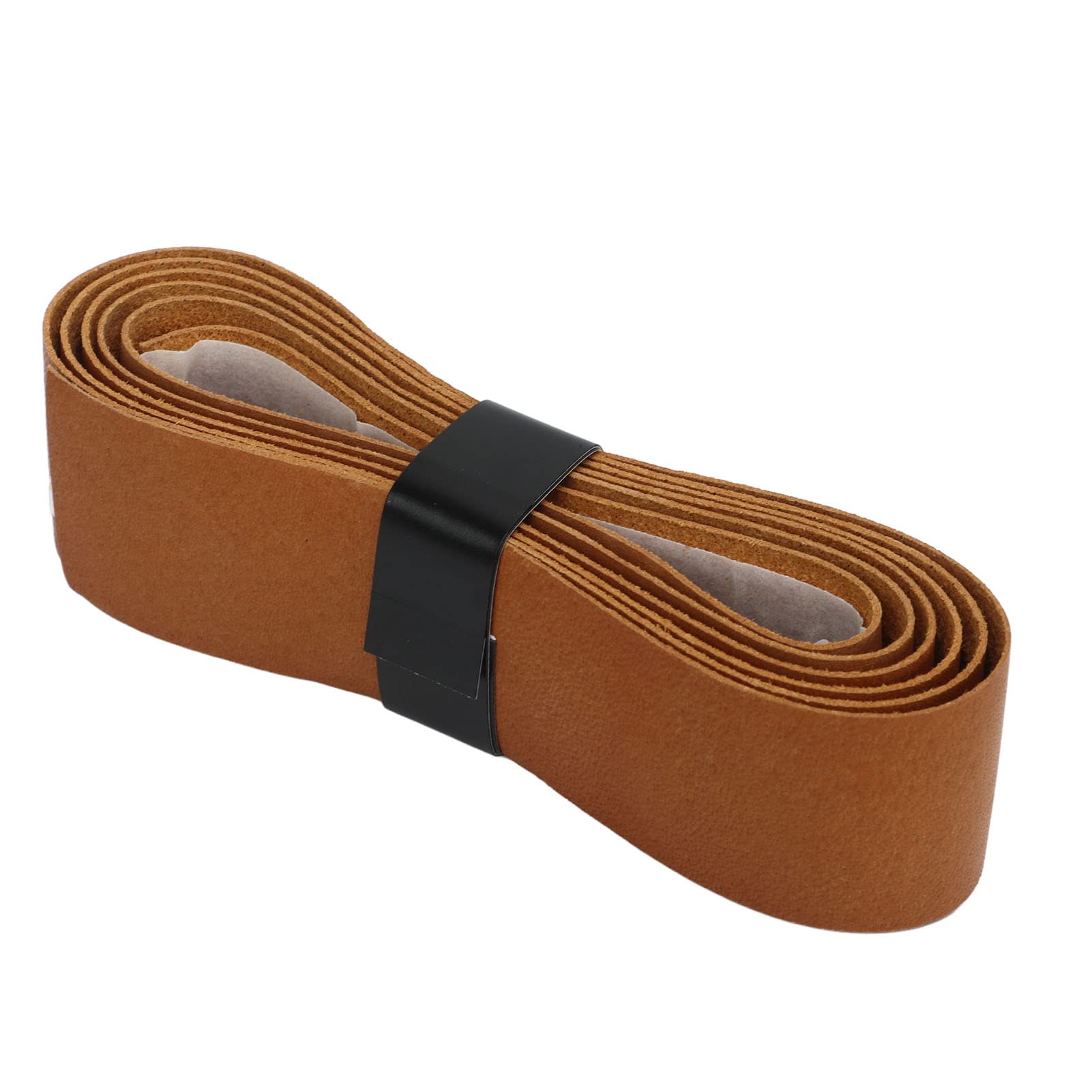 ZAWELIYO Cowhide Tennis Racket Grip Tape, Sweat Absorption, Professional Design Badminton Handle Replacement (Brown)