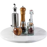 Marble Lazy Susan, 16 in Lazy Susan Turntable Organizer for Cabinet Pantry Kitchen Countertop Fridge Bathroom Makeup Vanity C