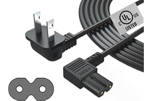 Tv Power Cord 12Ft Cable for Samsung LG TCL Sony: 90 Degree Angled Apple Tv Insignia Sharp Toshiba JVC Hisense 4k 8k UHD Crys