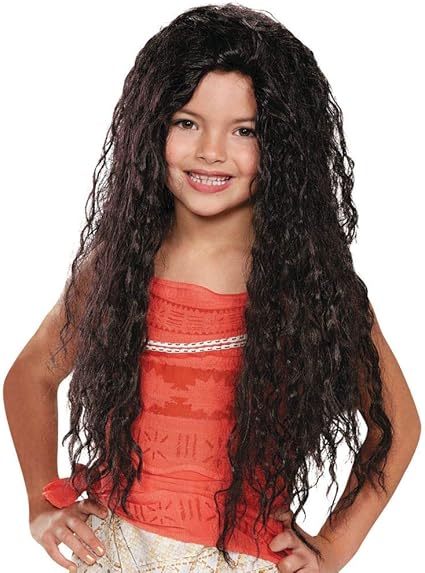 Amazon Com Disney Moana Deluxe Girl Child Wig Long Curly Hair