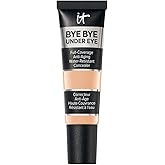 IT Cosmetics Bye Bye Under Eye Concealer - Water-Resistant, 24H Full Coverage Brightening Concealer For Dark Circles, Fine Lines, Redness & Discoloration, Anti-Aging Color Correcting Cream - 0.4 fl oz