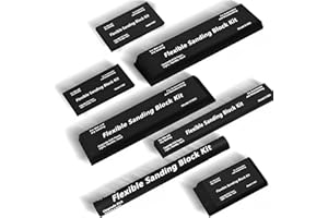 Sanding Block Kit, 7 PCS Flexible EVA Foam Wet or Dry Autobody Sanding Blocks Kit for Automotive Bodywork, Wall