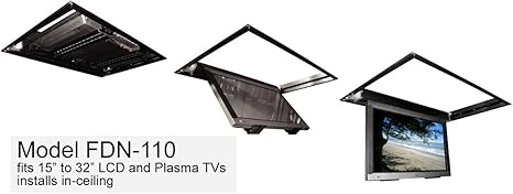 Amazon Com Flp 110 Motorized Flip Down Ceiling Tv Lift For 17 To