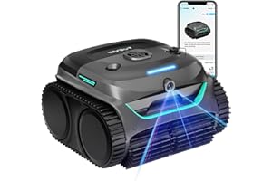WYBOT C2 Vision Cordless Pool Cleaner with Camera, 8-in-1 Pool Vacuum for Inground Pools, Powerful Suction, Ultra-Fine Filter System Pool Robot, Wall Climbing Navigation, Gray