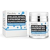 Flora Ruby Anti-Aging Face Moisturizer Cream with Collagen, Retinol & Hyaluronic Acid – Hydrating Firming Cream for Face & Neck – Reduce Wrinkles & Fine Lines – 1.7 fl oz