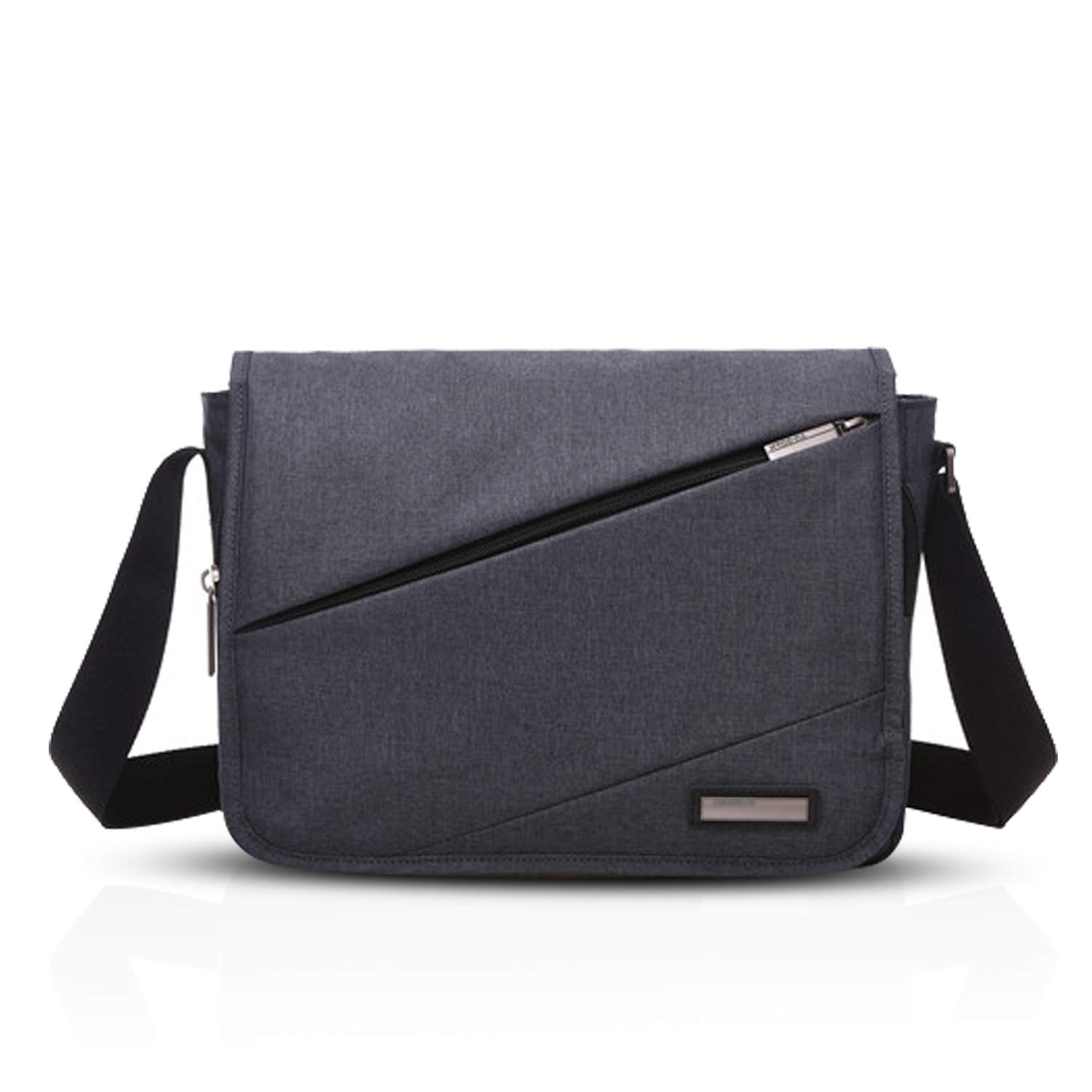 FANDARE Shoulder Bag Men's Messenger Bags for 9.7 Inches Tablet Casual Laptop Bag for Travel Work School Commute Crossbody Satchel Bag Polyester Black