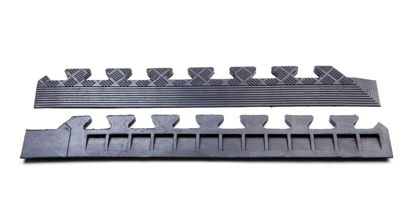 Edging for Heavy Duty Rubber Interlocking Gym or Garage Mats (Edge x 8 pcs, Black) Amazon.co.uk