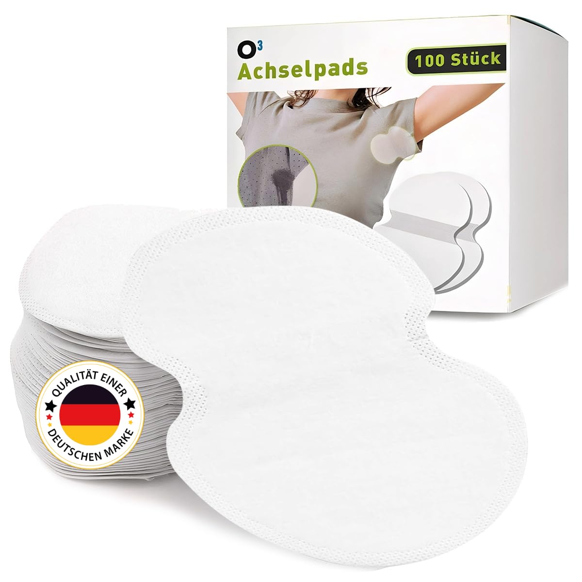 O³ Underarm Sweat Pads - Pack of 100 (50 Pairs) - Underarm Pads -Sweat Pads for Men and Women