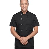WILLBEFIT Unisex Black Chef Coat for Men Women With Mesh