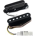 FLEOR Alnico 5 Guitar Pickups TL Bridge Pickup w/Neck Pickup (Black) for TL Style Guitar Pickups Part