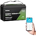OKMO 12V 100Ah TM LiFePO4 Battery, Lithium Battery 150A BMS with Bluetooth, 10 Years Lifetime 15000+ Deep Cycles,for Marine, RV, Trolling Motor, Boat, Camper, Low Temperature Protection