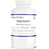 Ethyl Vanillin, Powder, 99% Minimum, 100 Grams
