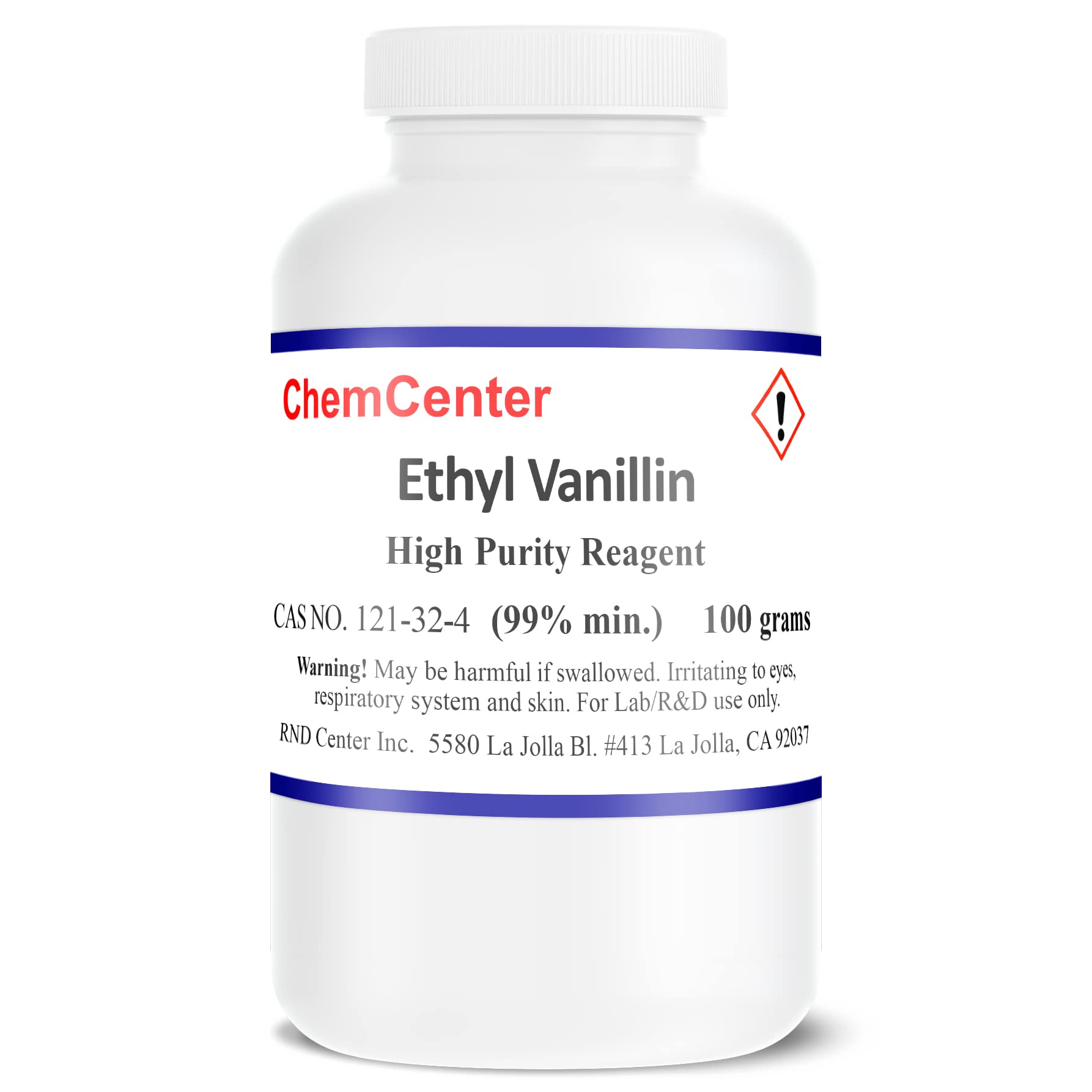 Ethyl Vanillin, Powder, 99% Minimum, 100 Grams