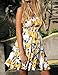 Murimia Womens Summer Strapless Ruffle Backless Floral Beach Mini Dress